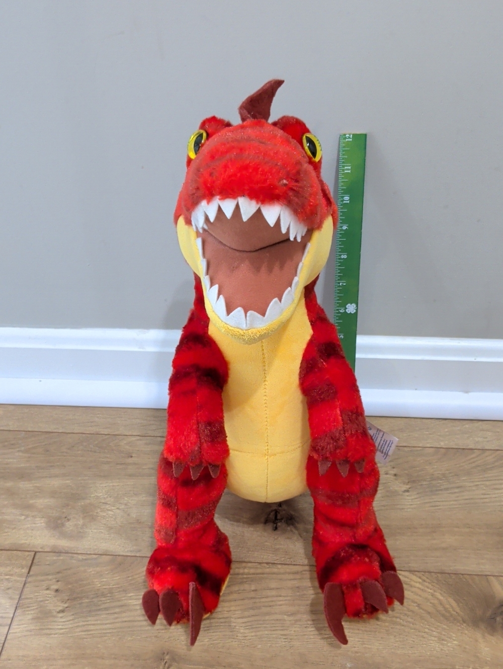 Build-A-Bear Red Plush Dinosaur with Yellow Belly With Sound